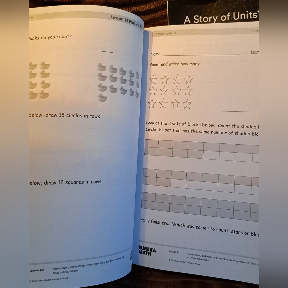 Kindergarten Eureka Math Modules 1-6, Learn Module 5-6 Never Used - Picture 9 of 10